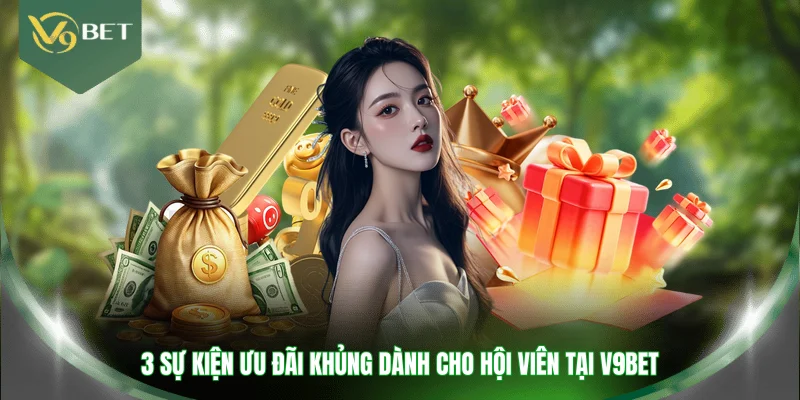 3 sự kiện ưu đãi khủng dành cho hội viên tại V9BET