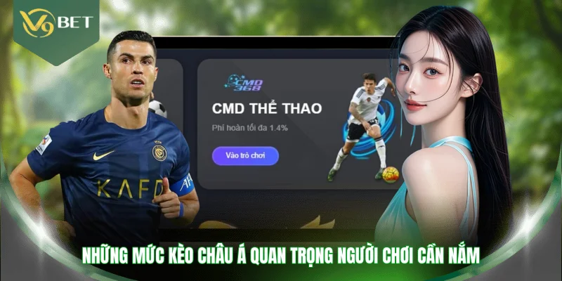 Những mức kèo châu Á quan trọng người chơi cần nắm